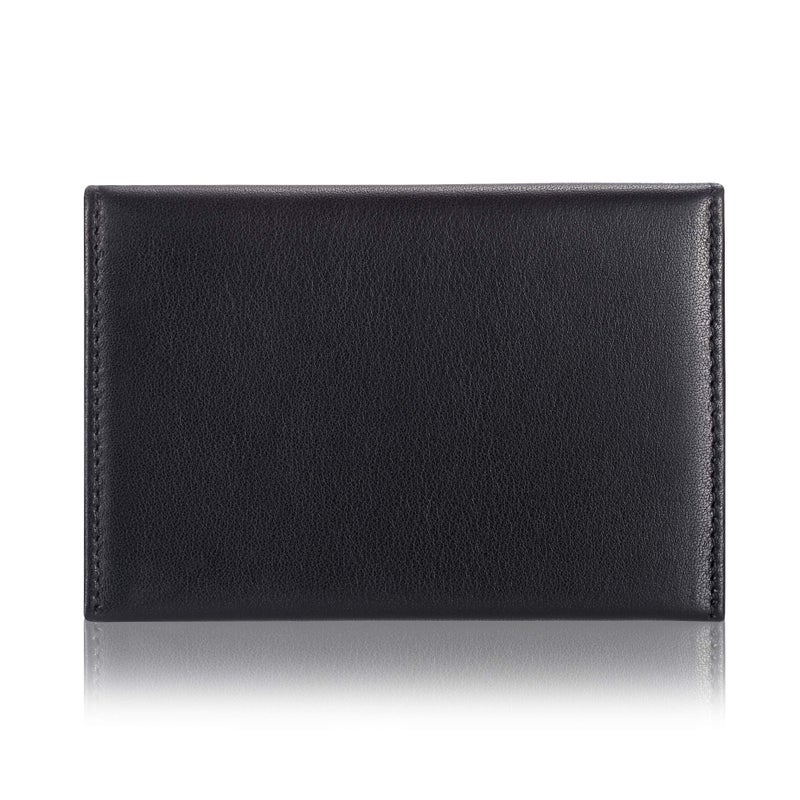 HISCOW Envelope Business Card Case with Magnet Closure - Italian Calfskin (Black) - Image 4